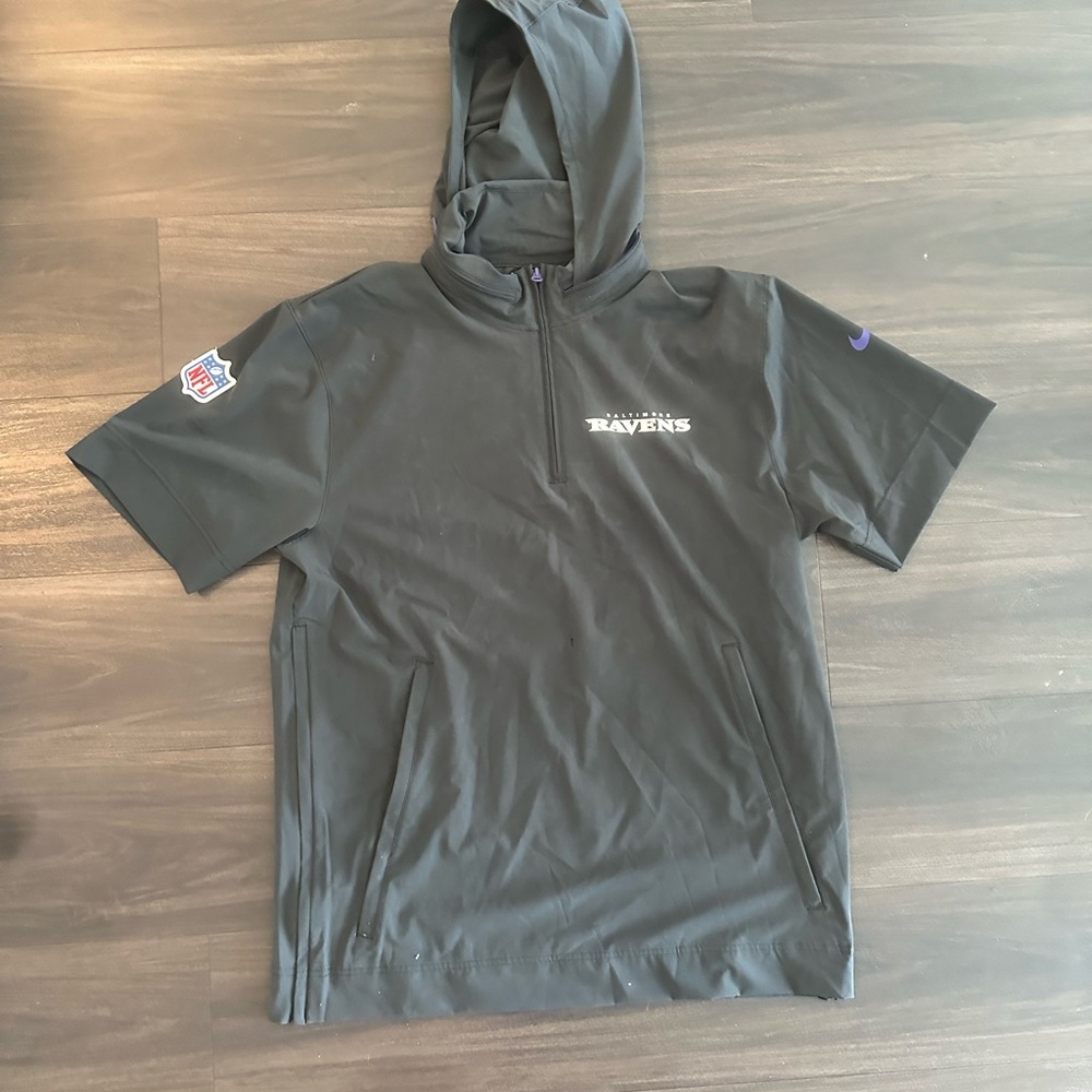Men's Baltimore Ravens Nike Black Sideline Performance Hooded Top